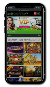 Casino Luck Online Casino Bonus Spins Casino Luck Mobile Casino screenshot
